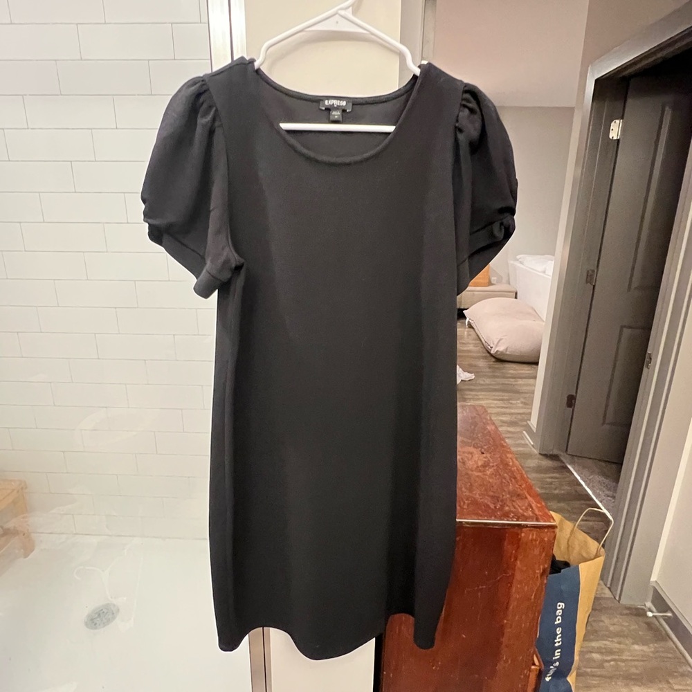 Black short-sleeved dress from Express